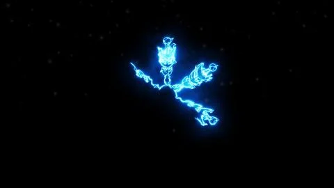 Snowflake   in energy wave simulation and snow effects Stock Illustration