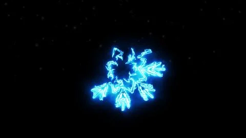 Snowflake in  energy wave simulation effect Stock Illustration