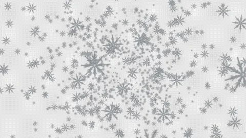 Snowflake Explosion. Burst of Snowflake. Alpha Channel Stock Footage 293953890