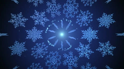 Snowflake Explosions - 125bpm - Seamless Stock Footage 68610338