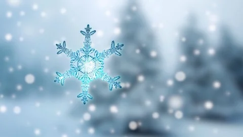 Snowflake falling down Stock Footage 84842310
