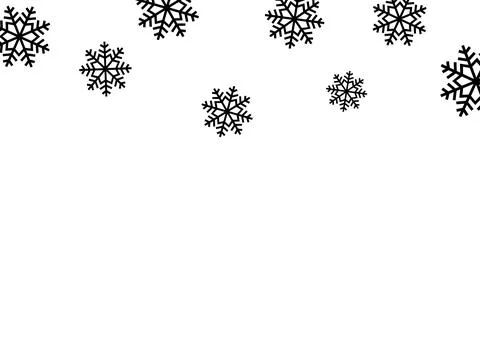Snowflake falling hand drawn isolated  on png or transparent  background. Gra Stock Illustration