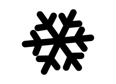 Snowflake falling hand drawn isolated  on png or transparent  background. Gra Stock Illustration