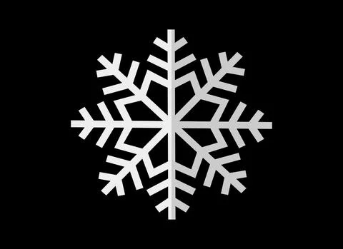 Snowflake falling hand drawn isolated  on png or transparent  background. Gra Illustrazione stock