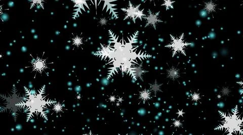 Snowflake falling ice snow dust particles element Christmas eve light blink f Stock Illustration