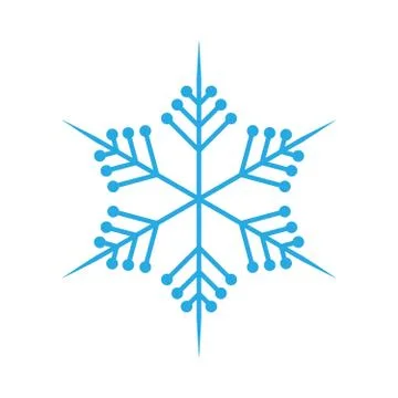 Snowflake in flat design. Vector illustration. Stock Illustration