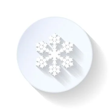 Snowflake flat icon Stock Illustration