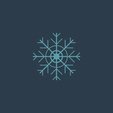 Snowflake flat icon. Vector illustration EPS Stock Illustration