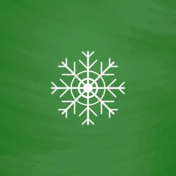 Snowflake flat icon. Vector illustration EPS. Stock Illustration