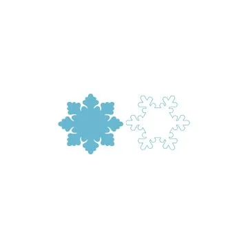 Snowflake flat icon. Vector illustration EPS. Christmas snowflake isolated Stock Illustration