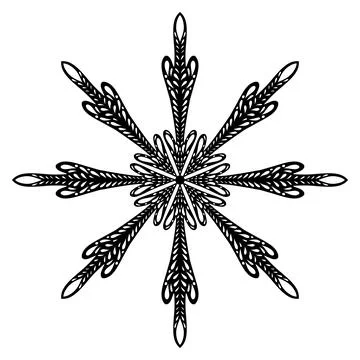 Snowflake in folk art style vector Stock-Illustration