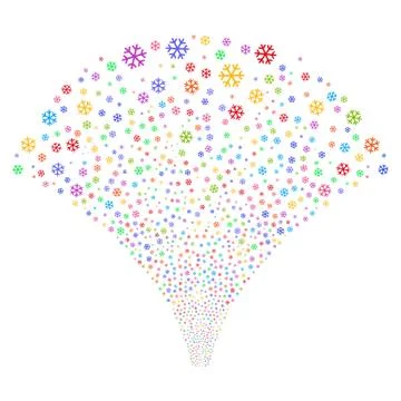 Snowflake Fountain Stream Stock Illustration