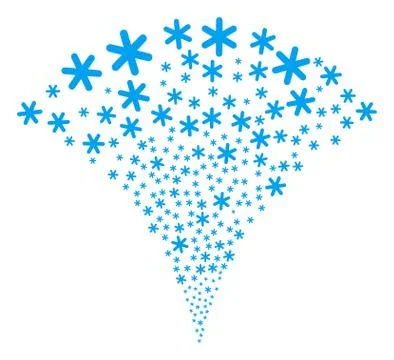 Snowflake Fountain Stream Stock Illustration