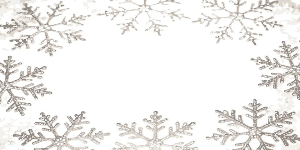 Snowflake frame. Snowflake frame for a greeting card. Vector graphics Stock Illustration