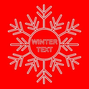 Snowflake frame. Winter theme. New Year s and Christmas. Vector Image. Stock Illustration