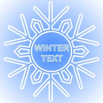 Snowflake frame. Winter theme. New Year s and Christmas. Vector Image. Stock Illustration