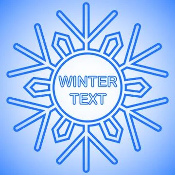 Snowflake frame. Winter theme. New Year s and Christmas. Vector Image. Stock Illustration