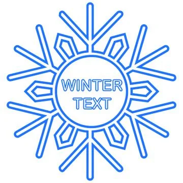 Snowflake frame. Winter theme. New Year s and Christmas. Vector Image. Stock Illustration