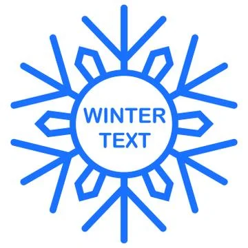 Snowflake frame. Winter theme. New Year s and Christmas. Vector Image. Stock Illustration