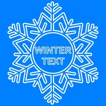 Snowflake frame. Winter theme. New Year s and Christmas. Vector Image. Illustrazione stock