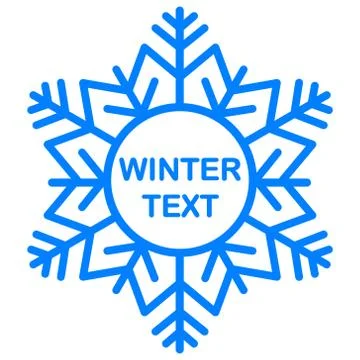 Snowflake frame. Winter theme. New Year s and Christmas. Vector Image. Stock Illustration