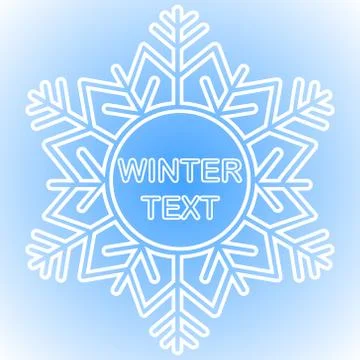 Snowflake frame. Winter theme. New Year s and Christmas. Vector Image. Stock Illustration