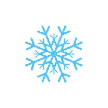 Snowflake freeze symbol element flat illustration. snow ice cold flake icon Stock Illustration