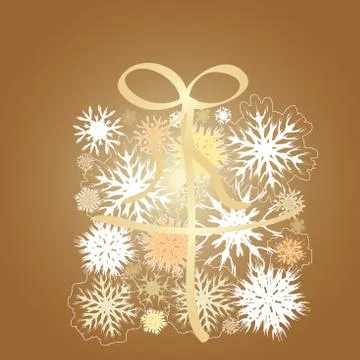 Snowflake gift box 스톡 일러스트