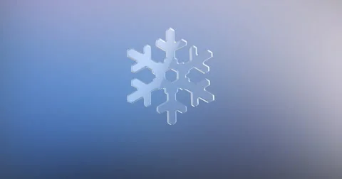 Snowflake Glass 3d Icon Stock Footage 67951952