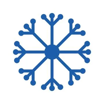 Snowflake glyph icon Stock Illustration