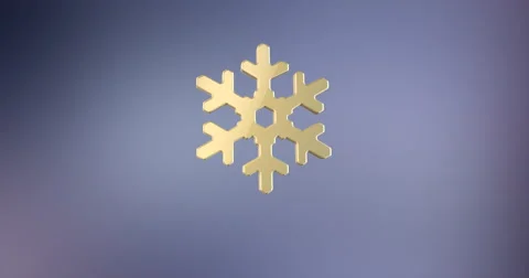 Snowflake Gold 3d Icon Stock Footage 67952330