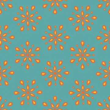 Snowflake on green emerald background seamless pattern for textile and scrapb Stock Illustration
