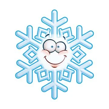 Snowflake head -  smiley Stock Illustration