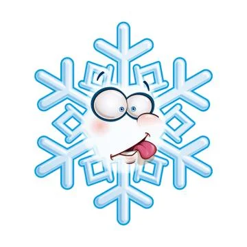 Snowflake head - tongue Stock Illustration