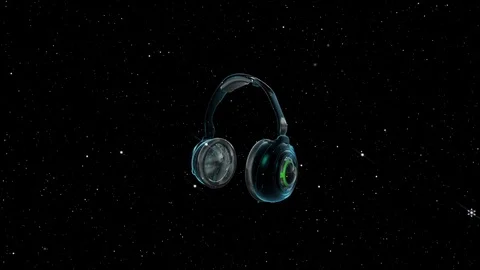 Snowflake Headphones Looping Animation Stock Footage 73309134
