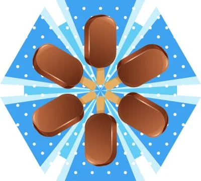 Snowflake ice cream Stock Illustration