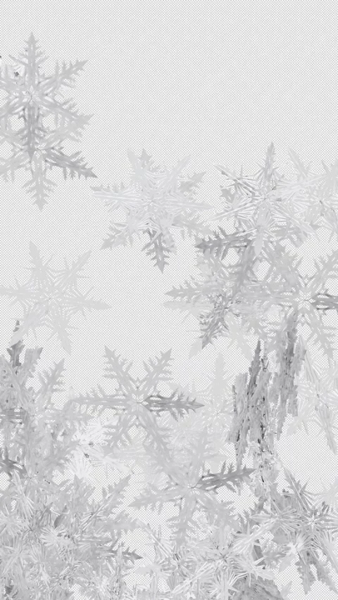 Snowflake Ice Crystal Portrait Vertical Video Animation Transition Alpha Channel Stock Footage 340241099