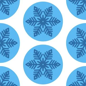 Snowflake ice seamless pattern for textile design. Vector illustration chri.. Stock Illustration