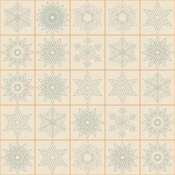 Snowflake ice seamless pattern for textile design, muted pastel color. Vect.. イラスト素材