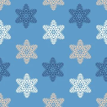 Snowflake ice seamless pattern for textile design. Vector illustration christ Illustrazione stock