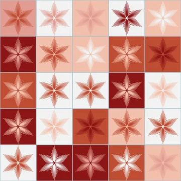 Snowflake ice seamless pattern for textile design, red maroon pink white colo 库存插图