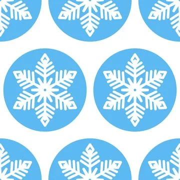 Snowflake ice seamless pattern. Vector illustration christmas decoration blue 스톡 일러스트
