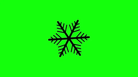 Snowflake Icon Animation on Green Screen Video stock 321197767