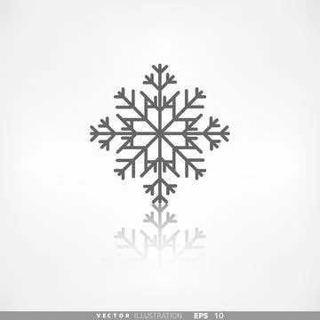 Snowflake icon. Application button vector. Stock Illustration