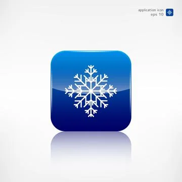 Snowflake icon. Application button vector. Stock Illustration