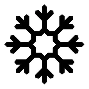 Snowflake icon black color vector illustration image flat style Stock Illustration