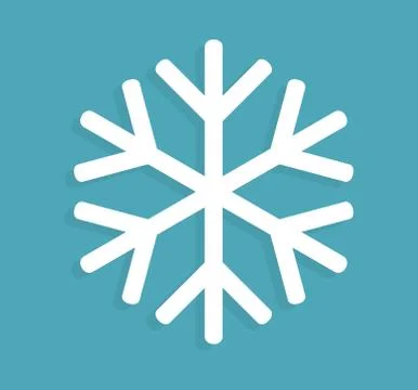 Snowflake icon on blue background. Vector illustration. Stock Illustration