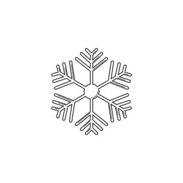 Snowflake icon, Cold symbol, vector graphics, a  linear pattern 스톡 일러스트