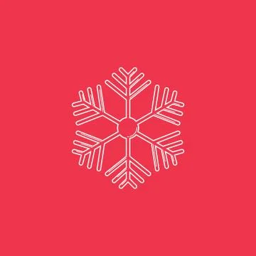 Snowflake icon, Cold symbol, vector graphics, a  linear pattern Stock Illustration