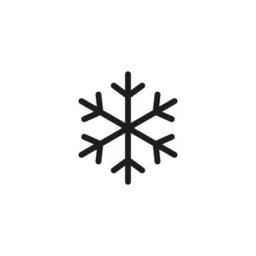 Snowflake icon design. Symbol of cold, winter, snow, ice, winter weather. i.. Stock Illustration